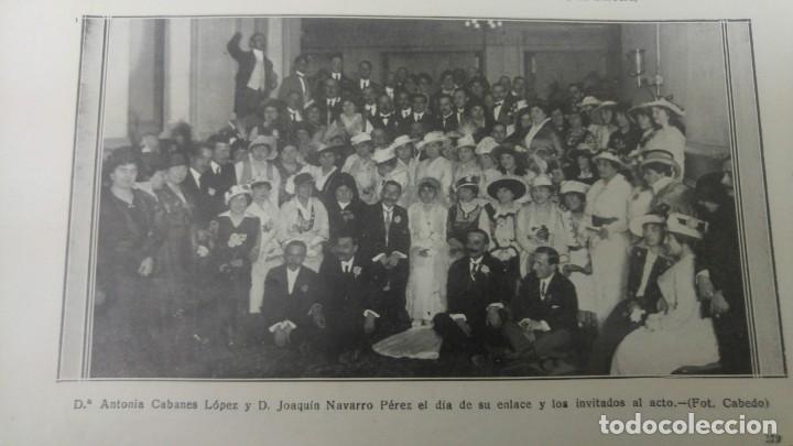 Coleccionismo de revistas y peri&oacute;dicos: VALENCIA BODA ANTONIA CABANES LOPEZ Y JOAQUIN NAVARRO PEREZ HOJA REVISTA A&Ntilde;O 1915