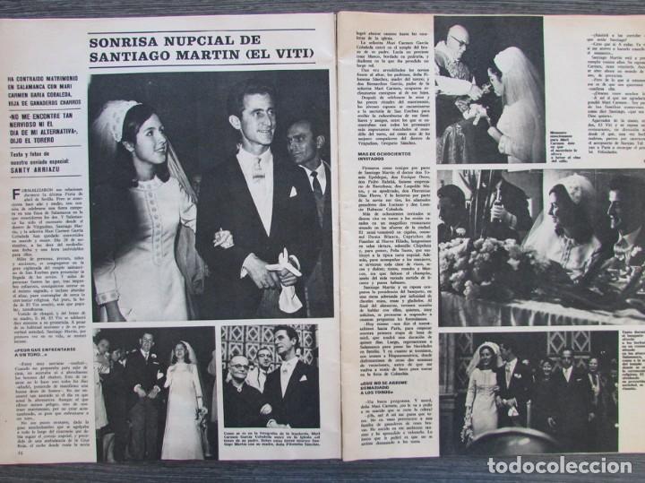 Coleccionismo de Revistas y Peri&oacute;dicos: RECORTE REVISTA SEMANA N&ordm; 1503 1968 BODA DE SANTIAGO MARTIN. EL VITI