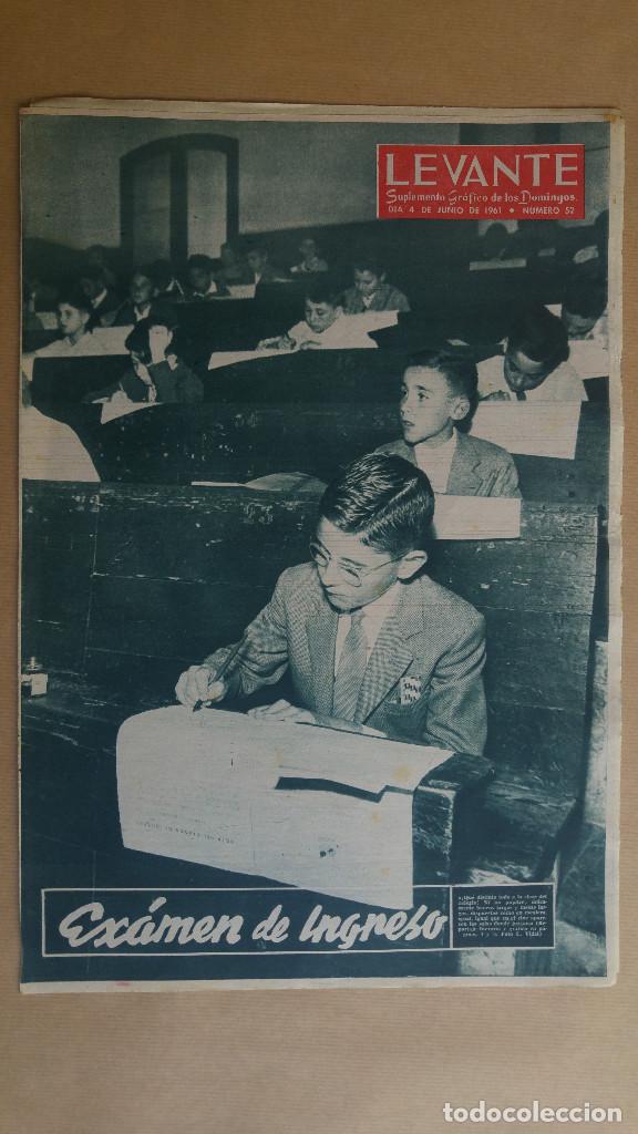 Coleccionismo de Revistas y Peri&oacute;dicos: LEVANTE SUPLEMENTO GRAFICO 1961 EXAMEN INGRESO COLEGIO LUIS VIVES VALENCIA, SAN MARTIN CERAMICA