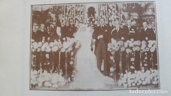 Collezionismo di Riviste e Giornali: BODA JOSE SAMANIEGO Y ISABLE QUERALT Y LOPEZ-NIEULANT MARQUESA ALBASERRADA TARACENA HOJA A&Ntilde;O 1929