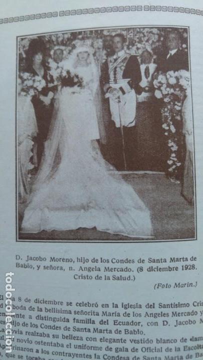 Collection Magazines and Newspapers: BODA JACOBO MORENO HIJO CONDES DE SANTA MARTA DE BABIO Y ANGELA MERCADO HOJA A&Ntilde;O 1929