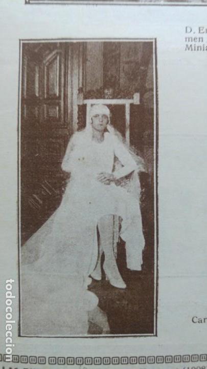 Collection Magazines and Newspapers: BODA ENRIQUE MENESES Y CARMEN MINIATY HIJA DE LOS CONDES DE MINIATY MADRID HOJA A&Ntilde;O 1929