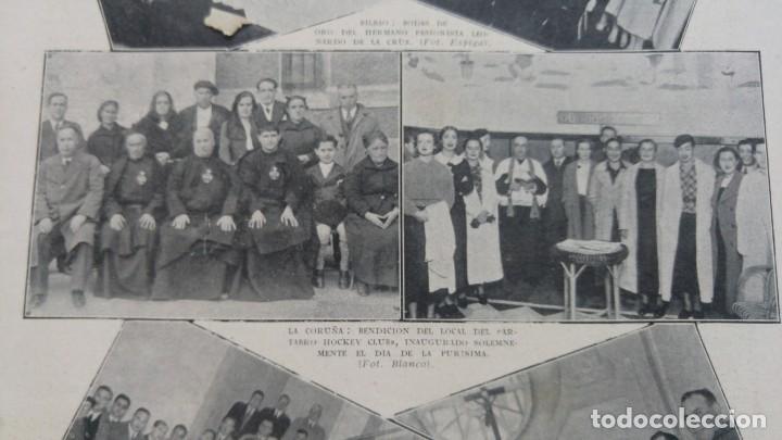 Collezionismo di Riviste e Giornali: LA CORU&Ntilde;A BENDICION DEL LOCAL DEL CARTABRO HOCKEY CLUB HOJA REVISTA A&Ntilde;O 1934