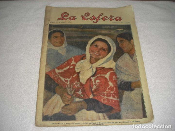 Coleccionismo de revistas y peri&oacute;dicos: LA ESFERA N&ordm; 274.MARZO 1919. EN PORTADA CUADRO- A LA FIESTA DEL PUEBLO-.