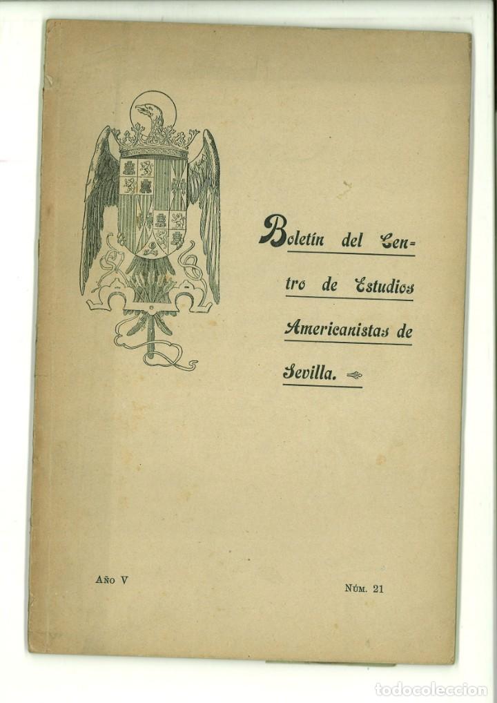 Coleccionismo de Revistas y Peri&oacute;dicos: BOLET&Iacute;N DEL INSTITUTO DE ESTUDIOS AMERICANISTAS DE SEVILLA A&Ntilde;O 5 N&Uacute;M. 21