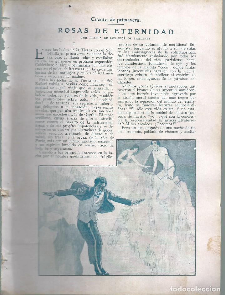 Collection Magazines and Newspapers: BYN 1 ENE 1928.N&ordm; 1911.SUELTOS: CUENTO PRIMAVERA POR BLANCA DE LOS RIOS. ROSAS DE ETERNIDAD 6 PAG