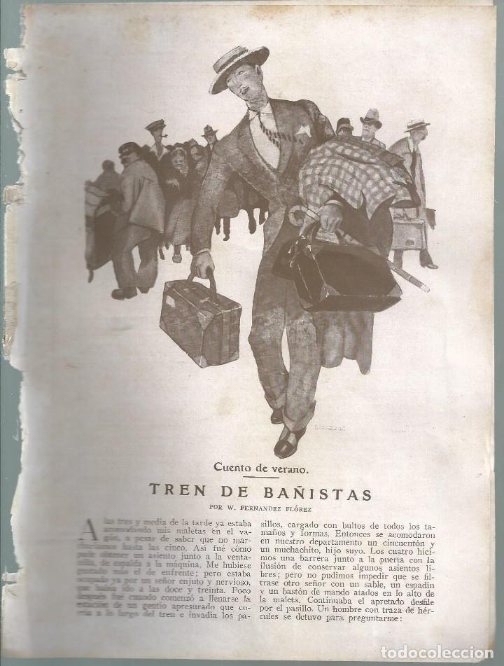 Collezionismo di Riviste e Giornali: BYN 1 ENE 1928.N&ordm; 1911.SUELTOS: WENCESLAO FERNANDEZ FLOREZ.TREN  BA&Ntilde;ISTAS. CUENTO VERANO.BARTOLOZZI