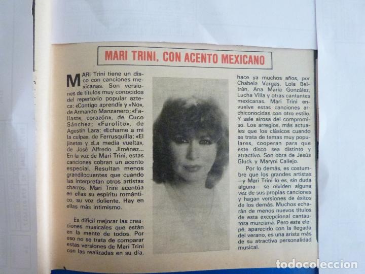 Coleccionismo de Revistas y Peri&oacute;dicos: RECORTE REPORTAJE CLIPPING DE MARI TRINI REVISTA SEMANA N&ordm; 2318 P&Aacute;G 73