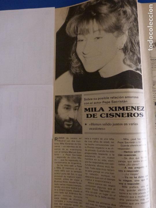 Coleccionismo de Revistas y Peri&oacute;dicos: RECORTE REPORTAJE CLIPPING MILA XIMENEZ DE CISNEROS PEPE SACRISTAN REVISTA SEMANA N&ordm; 2479 P&Aacute;G 22