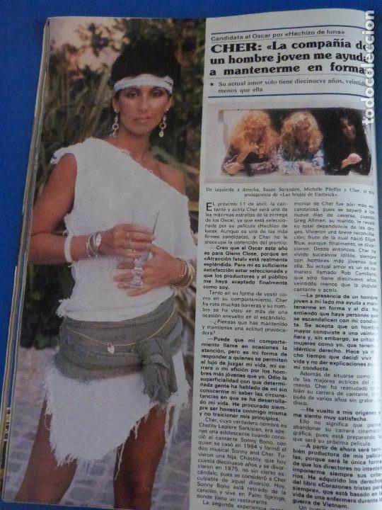 Coleccionismo de Revistas y Peri&oacute;dicos: RECORTE REPORTAJE CLIPPING DE CHER HECHIZO DE LUNA REVISTA SEMANA N&ordm; 2512 P&Aacute;G 86