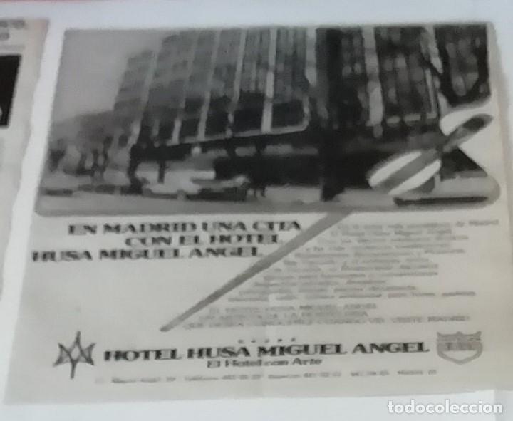 Coleccionismo de Revistas y Peri&oacute;dicos: Anuncio Hotel Miguel &Aacute;ngel de Madrid en 1980 en recorte (R4539) 1 p&aacute;gina diario ABC