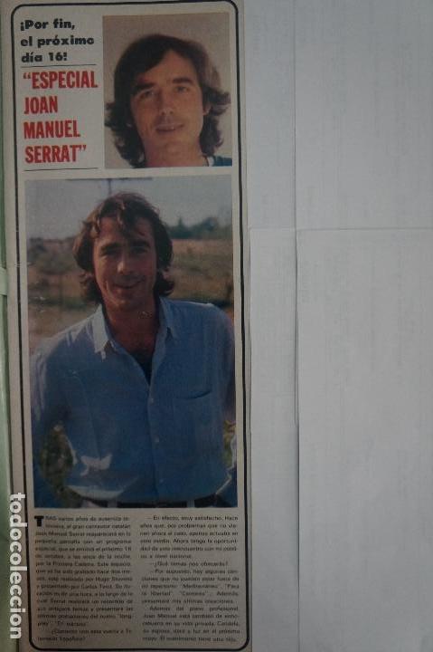 Coleccionismo de Revistas y Peri&oacute;dicos: RECORTE REPORTAJE CLIPPING DE JOAN MANUEL SERRAT REVISTA SEMANA N&ordm; 2174 P&Aacute;G 3 L54