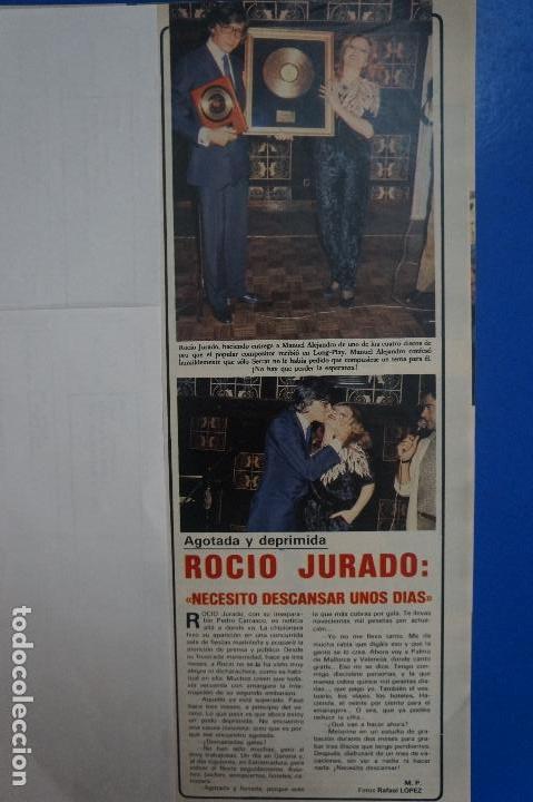 Coleccionismo de Revistas y Peri&oacute;dicos: RECORTE REPORTAJE CLIPPING DE ROCIO JURADO DEPRIMIDA REVISTA SEMANA N&ordm; 2174 P&Aacute;G 21 L54
