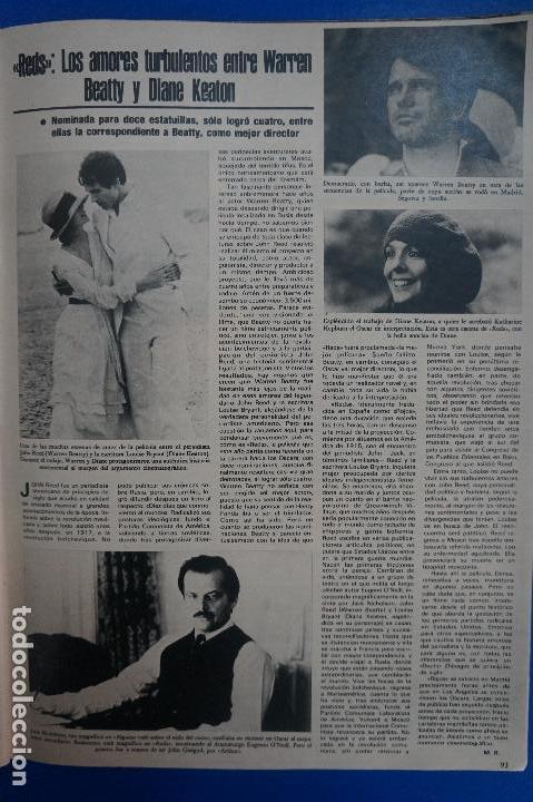 Coleccionismo de Revistas y Peri&oacute;dicos: RECORTE REPORTAJE CLIPPING DE REDS WARREN BEATTY DIANE KEATON REVISTA SEMANA N&ordm; 2200 P&Aacute;G 91