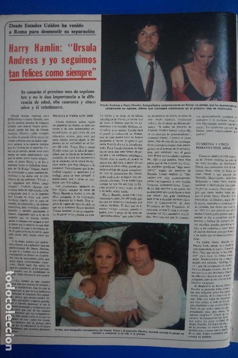 Coleccionismo de Revistas y Peri&oacute;dicos: RECORTE REPORTAJE CLIPPING DE HARRY HAMLIN URSULA ANDRESS REVISTA SEMANA N&ordm; 2161 P&Aacute;G 86 L54