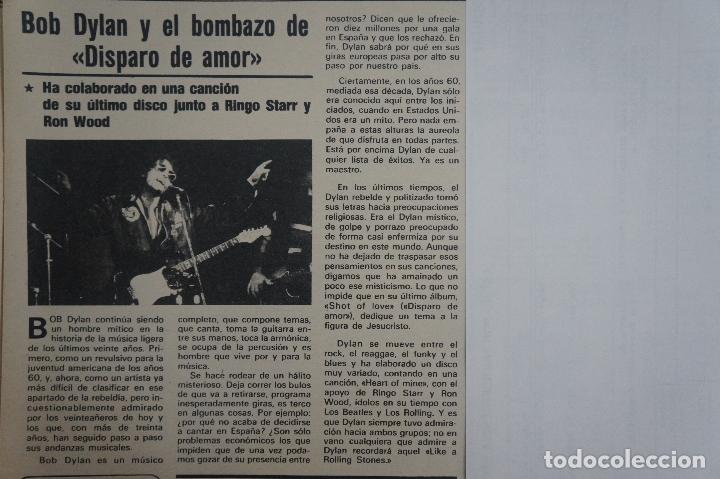 Coleccionismo de Revistas y Peri&oacute;dicos: RECORTE REPORTAJE CLIPPING DE BOB DYLAN REVISTA SEMANA N&ordm; 2172 P&Aacute;G 19 L54