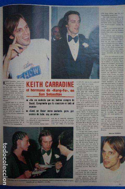 Coleccionismo de Revistas y Peri&oacute;dicos: RECORTE REPORTAJE CLIPPING DE KEITH CARRADINE KUNG FU REVISTA SEMANA N&ordm; 2173 P&Aacute;G 93 L54