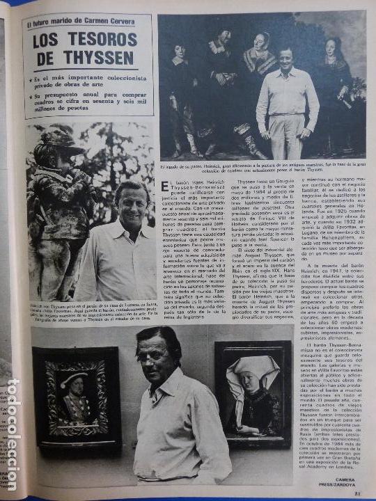 Coleccionismo de Revistas y Peri&oacute;dicos: RECORTE REPORTAJE CLIPPING DE HANS HEINRICH THYSSEN CARMEN CERVERA REVISTA SEMANA N&ordm; 2342 P&Aacute;G 81 L50