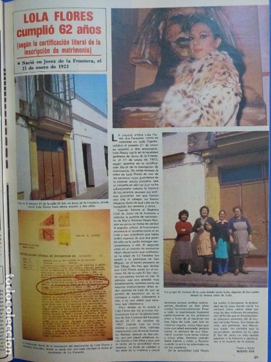 Coleccionismo de Revistas y Peri&oacute;dicos: RECORTE REPORTAJE CLIPPING DE LOLA FLORES 62 A&Ntilde;OS REVISTA SEMANA N&ordm; 2347 P&Aacute;G 89-90 L50