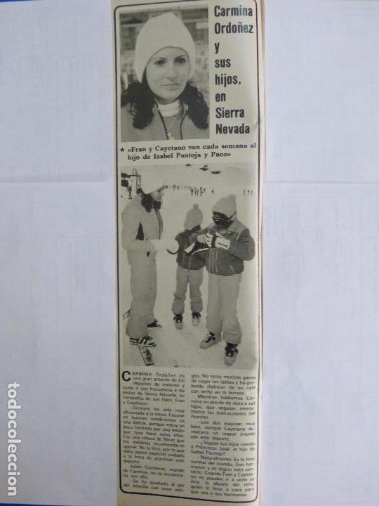 Coleccionismo de Revistas y Peri&oacute;dicos: RECORTE REPORTAJE CLIPPING DE CARMINA ORDO&Ntilde;EZ CAYETANO REVISTA SEMANA N&ordm; 2348 P&Aacute;G 12 L50