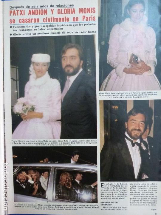 Coleccionismo de Revistas y Peri&oacute;dicos: RECORTE REPORTAJE CLIPPING DE PATXI ANDION GLORIA BODA PARIS REVISTA SEMANA N&ordm; 2296 P&Aacute;G 11-13 L65