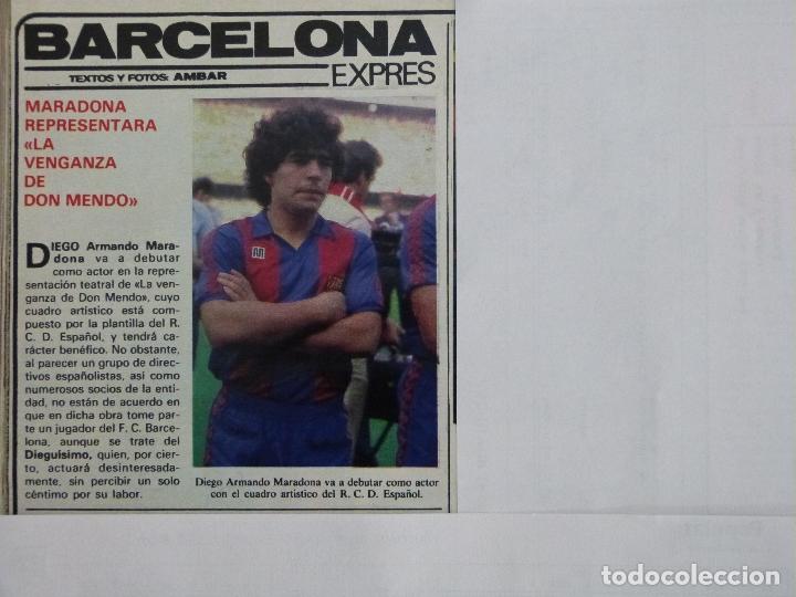 Coleccionismo de Revistas y Peri&oacute;dicos: RECORTE REPORTAJE CLIPPING DE MARADONA FC BARCELONA REVISTA SEMANA N&ordm; 2296 P&Aacute;G 68 L65