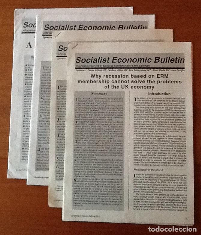 Coleccionismo de revistas y peri&oacute;dicos: Socialist Economic Bulletin 2, 3, 4, 5. 1990-1992. Ken Livingstone. Labour Party. UK