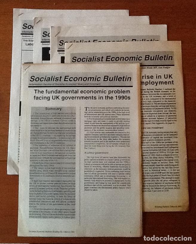 Collection Magazines and Newspapers: Socialist Economic Bulletin, Briefing 1,3,4,5,6,7-1990-91. Ken Livingstone. Labour Party. UK