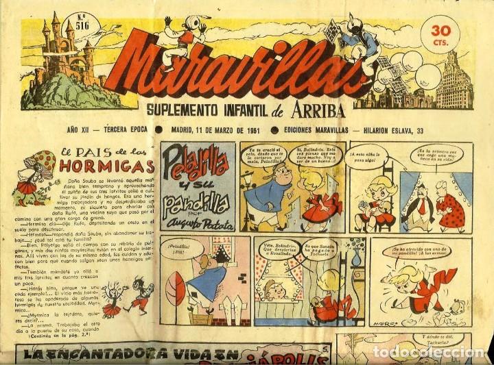 Coleccionismo de Revistas y Peri&oacute;dicos: MARAVILLAS SUPLEMENTO INFANTIL del peri&oacute;dico Arriba 1951