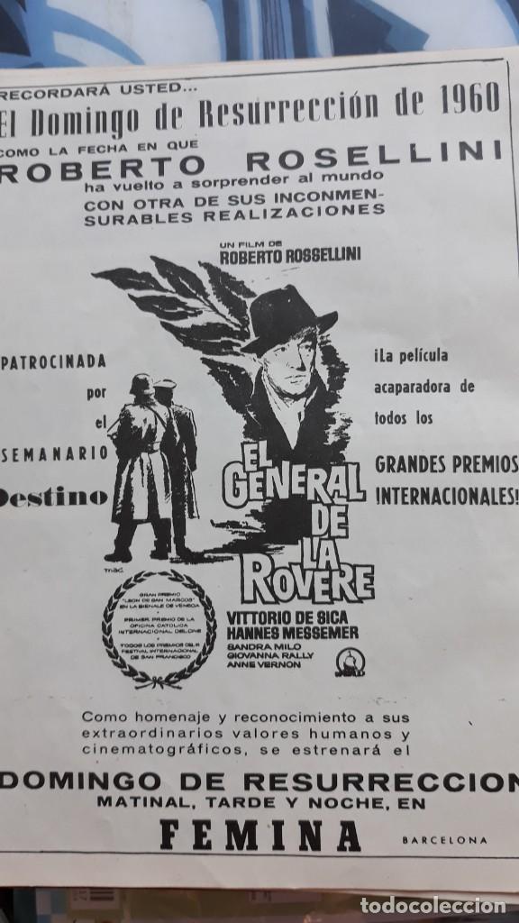 Coleccionismo de revistas y peri&oacute;dicos: roberto rossellini vittorio de sica el general de la rovere