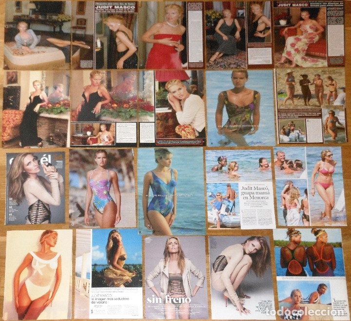 Collezionismo di Riviste e Giornali: JUDIT MASCO lote prensa clippings 1990s/00s photos sexy Spain top model modelo judith revista moda