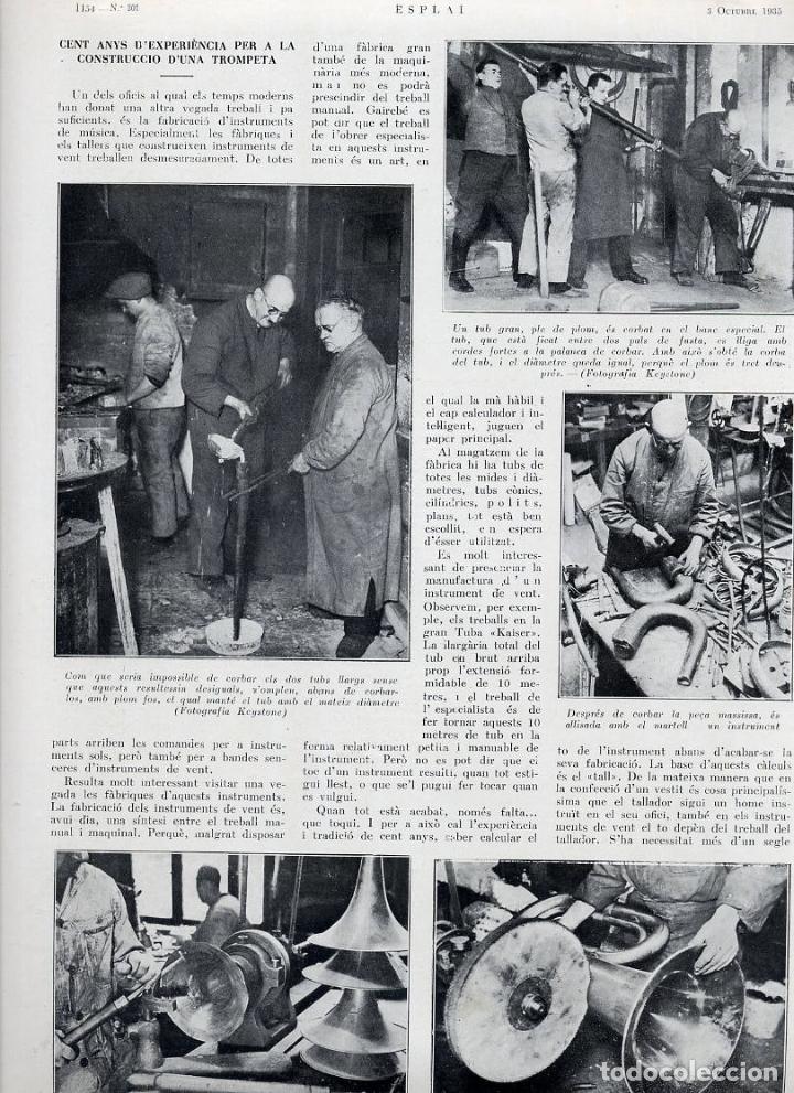Coleccionismo de Revistas y Peri&oacute;dicos: TROMPETA 1935 CONSTUCCION 2 HOJAS REVISTA   EN CATALAN