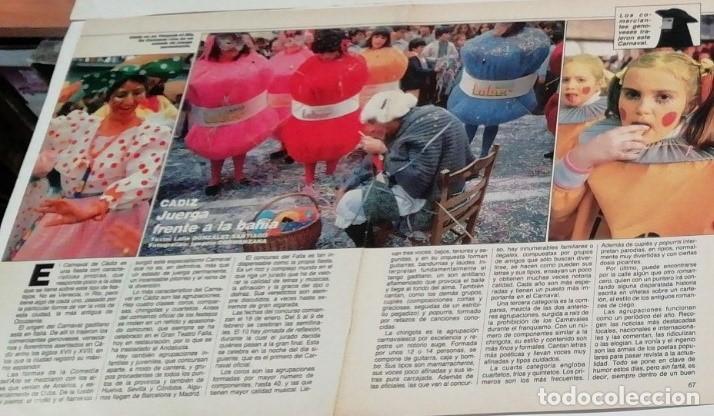 Coleccionismo de Revistas y Peri&oacute;dicos: Carnaval de C&aacute;diz en 1988 en recorte (VJR13) 6b p&aacute;gina de revista Viajar de ese a&ntilde;o