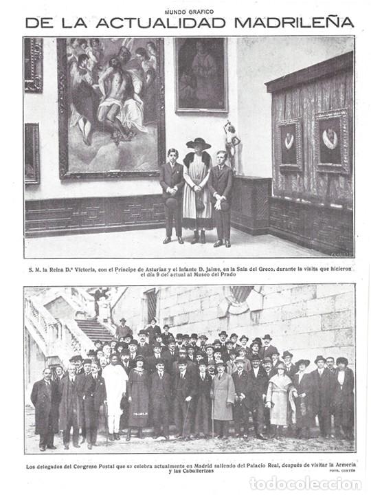 Coleccionismo de Revistas y Peri&oacute;dicos: 1920 HOJA REVISTA MADRID MUSEO DEL PRADO SALA DEL GRECO REINA VICTORIA PR&Iacute;NCIPE DE ASTURIAS INFANTE