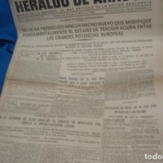 Coleccionismo de Revistas y Periódicos: HERALDO DE ARAGÓN - ZARAGOZA SÁBADO 26 DE AGOSTO DE 1939. Lote 148098050