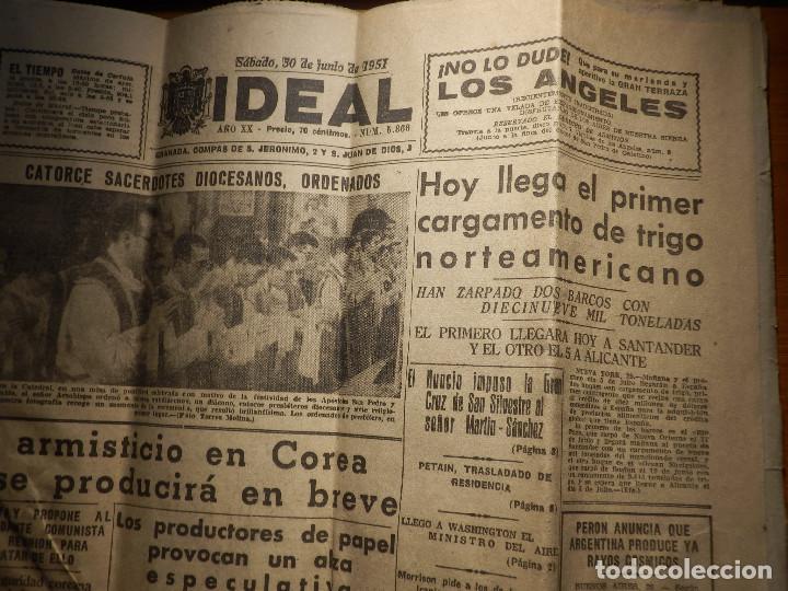 Colecionismo de Revistas e Jornais: Periodico - El IDEAL - N&ordm; 5866 - S&aacute;bado 30 de Junio de 1951 - Granada -