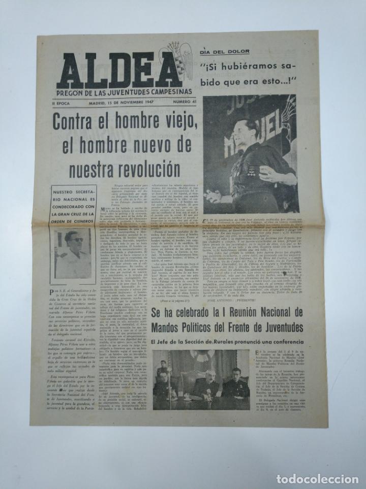 Coleccionismo de revistas y peri&oacute;dicos: ALDEA. PREGON DE LAS JUVENTUDES CAMPESINAS. MADRID 15 NOVIEMBRE 1947. FRENTE JUVENTUDES. TDKPR3