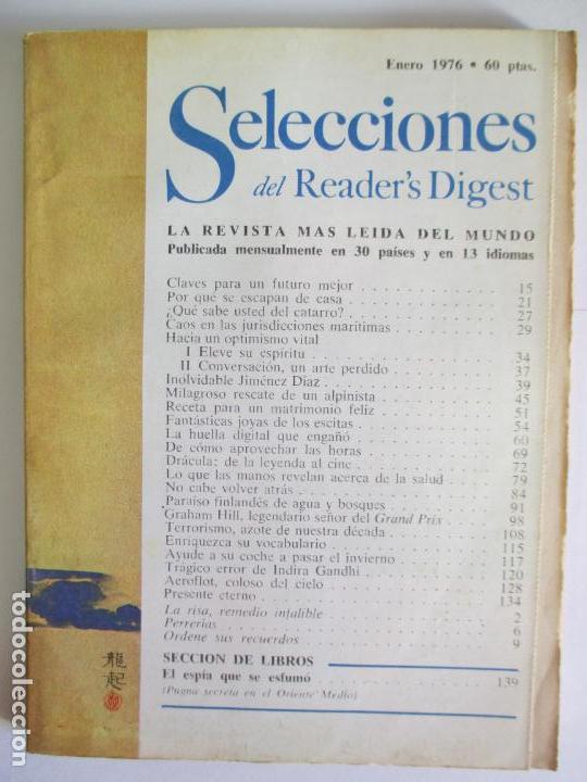 Coleccionismo de Revistas y Peri&oacute;dicos: SELECCIONES DEL READER`S DIGEST. LA REVISTA M&Aacute;S LE&Iacute;DA DEL MUNDO. ENERO DE 1976. N&ordm; 422