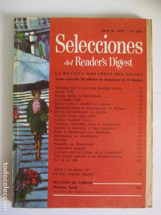 Coleccionismo de Revistas y Peri&oacute;dicos: SELECCIONES DEL READER`S DIGEST. LA REVISTA M&Aacute;S LE&Iacute;DA DEL MUNDO. ABRIL DE 1969. N&ordm; 341