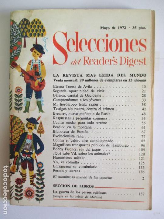 Coleccionismo de Revistas y Peri&oacute;dicos: SELECCIONES DEL READER`S DIGEST. LA REVISTA M&Aacute;S LE&Iacute;DA DEL MUNDO. MAYO DE 1972. N&ordm; 378