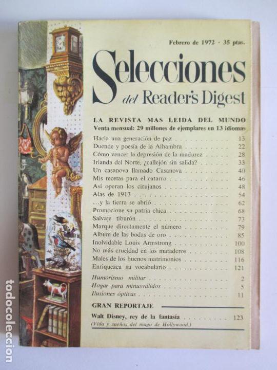 Coleccionismo de Revistas y Peri&oacute;dicos: SELECCIONES DEL READER`S DIGEST. LA REVISTA M&Aacute;S LE&Iacute;DA DEL MUNDO. FEBRERO DE 1972. N&ordm; 375
