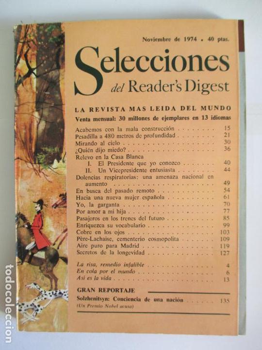 Coleccionismo de Revistas y Peri&oacute;dicos: SELECCIONES DEL READER`S DIGEST. LA REVISTA M&Aacute;S LE&Iacute;DA DEL MUNDO. NOVIEMBRE DE 1974. N&ordm; 408