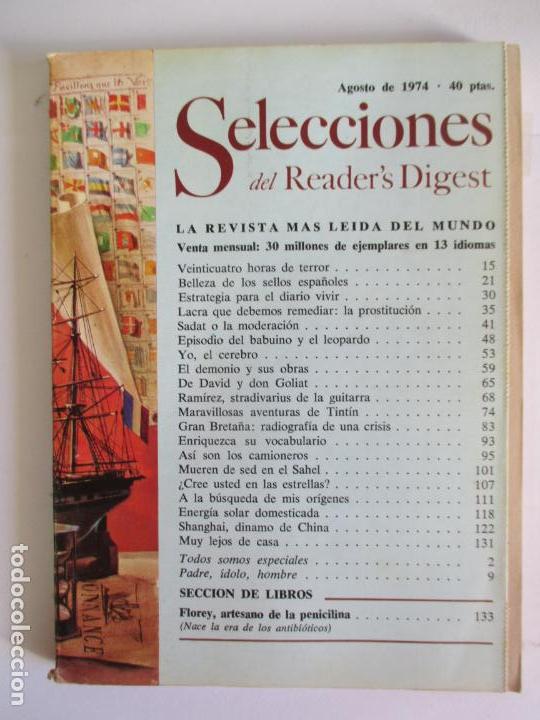 Coleccionismo de Revistas y Peri&oacute;dicos: SELECCIONES DEL READER`S DIGEST. LA REVISTA M&Aacute;S LE&Iacute;DA DEL MUNDO. AGOSTO DE 1974. N&ordm; 405