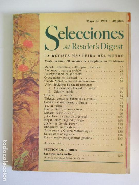Coleccionismo de Revistas y Peri&oacute;dicos: SELECCIONES DEL READER`S DIGEST. LA REVISTA M&Aacute;S LE&Iacute;DA DEL MUNDO. MAYO DE 1974. N&ordm; 402