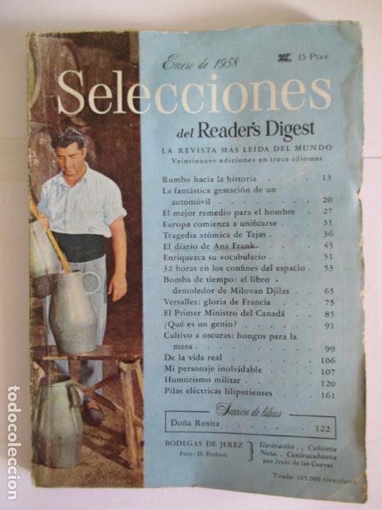 Coleccionismo de Revistas y Peri&oacute;dicos: SELECCIONES DEL READER`S DIGEST. LA REVISTA M&Aacute;S LE&Iacute;DA DEL MUNDO. ENERO DE 1958. N&ordm; 206