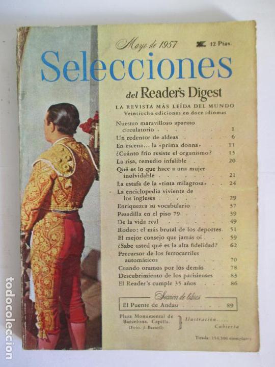 Coleccionismo de Revistas y Peri&oacute;dicos: SELECCIONES DEL READER`S DIGEST. LA REVISTA MAS LE&Iacute;DA DEL MUNDO. MAYO 1957. N&ordm; 198