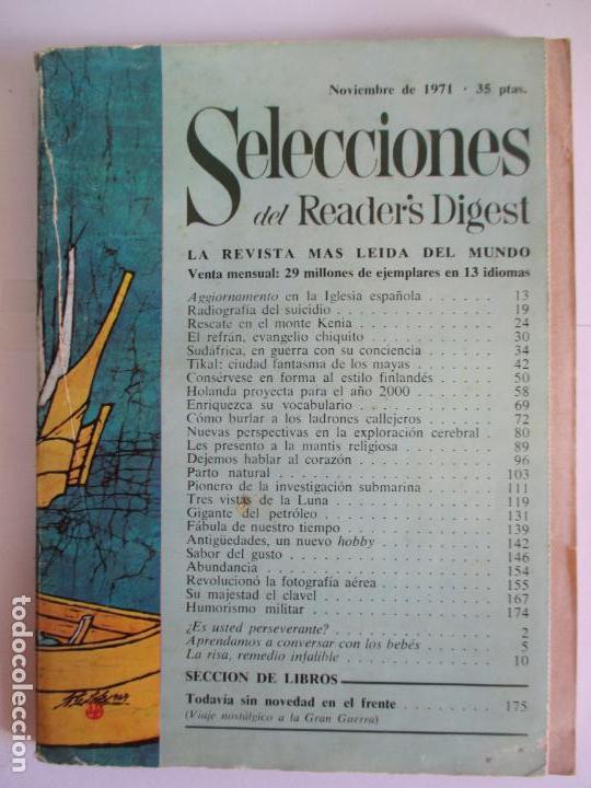 Coleccionismo de Revistas y Peri&oacute;dicos: SELECCIONES DEL READER`S DIGEST. LA REVISTA MAS LE&Iacute;DA DEL MUNDO. NOVIEMBRE 1971. N&ordm; 372
