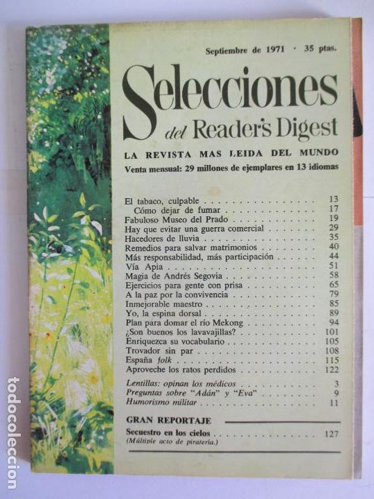 Coleccionismo de Revistas y Peri&oacute;dicos: SELECCIONES DEL READER`S DIGEST. LA REVISTA MAS LE&Iacute;DA DEL MUNDO. SEPTIEMBRE 1971. N&ordm; 370