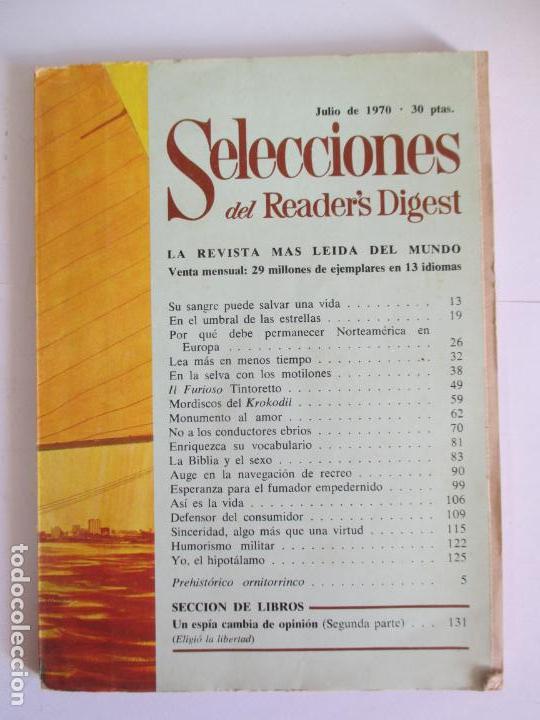 Coleccionismo de Revistas y Peri&oacute;dicos: SELECCIONES DEL READER`S DIGEST. LA REVISTA MAS LE&Iacute;DA DEL MUNDO. JULIO 1970. N&ordm; 356