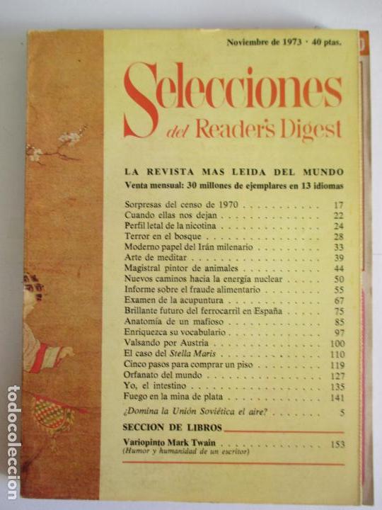Coleccionismo de Revistas y Peri&oacute;dicos: SELECCIONES DEL READER`S DIGEST. LA REVISTA MAS LE&Iacute;DA DEL MUNDO. NOVIEMBRE 1973. N&ordm; 396